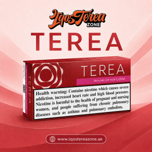 A pack of IQOS Terea Sienna heated tobacco sticks on a white background.
