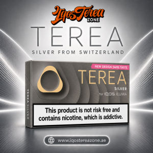 A pack of Swiss edition IQOS Terea Purple Wave heated tobacco sticks on a white background.